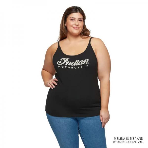 WOMENS SCRIPT LOGO CAMI - BLACK