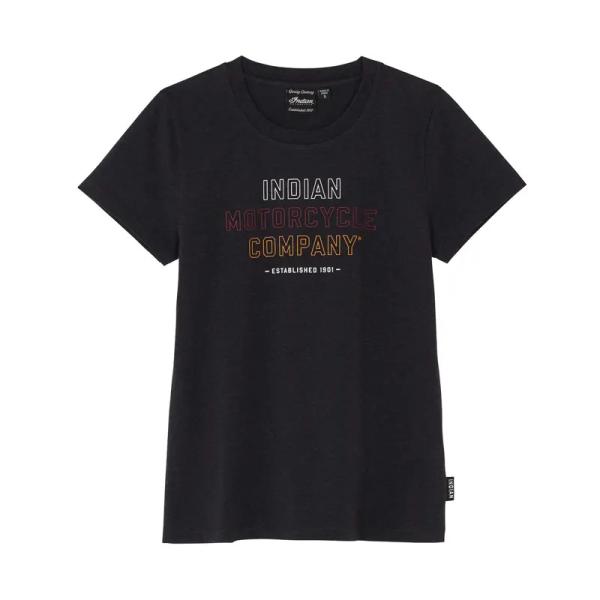 WOMENS TRI COLOR BLOCK LOGO T-SHIRT - BLACK