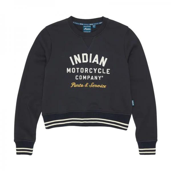 WOMENS CROPPED RETRO TOP - NAVY