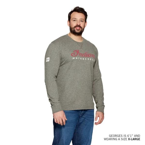 MENS 2 COLOR SCRIPT LONGSLEEVE T-SHIRT - GRAY