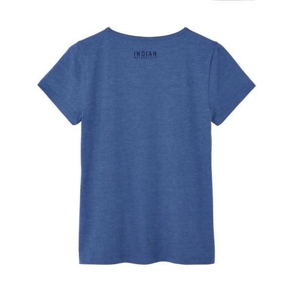 WOMENS STAMP BLOCK LOGO T-SHIRT - BLUE