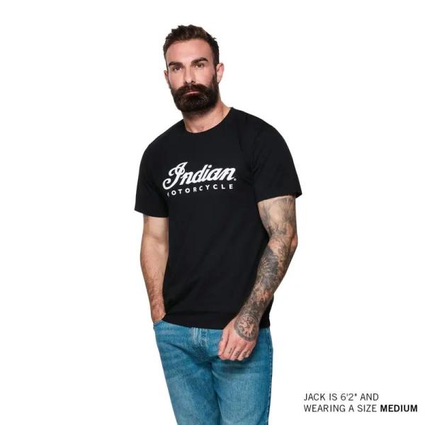 MENS ESSENTIAL SCRIPT LOGO T-SHIRT - BLACK