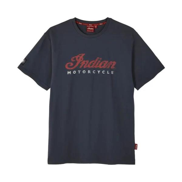 MENS 2 COLOR SCRIPT LOGO T-SHIRT - NAVY