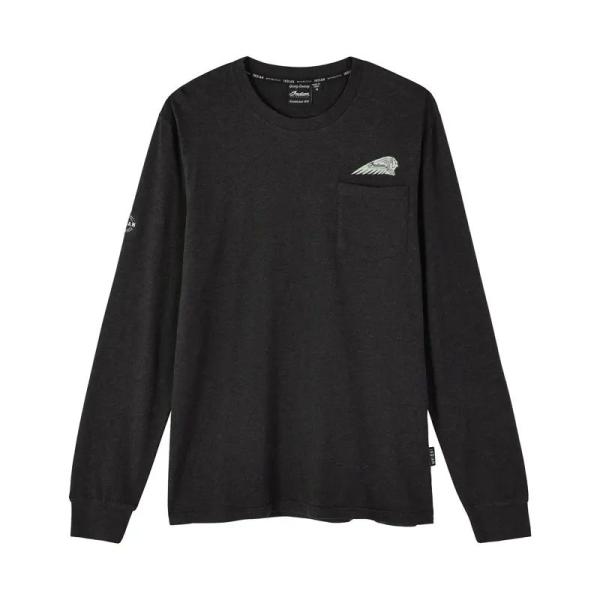 MENS IMC ICON POCKET LONG SLEEVE T-SHIRT - BLACK