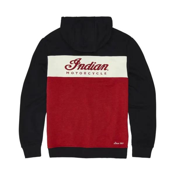 MENS SCRIPT LOGO  COLORBLOCK HOODIE - RED