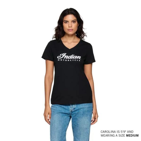 WOMENS ESSENTIAL SCRIPT LOGO T-SHIRT - BLACK