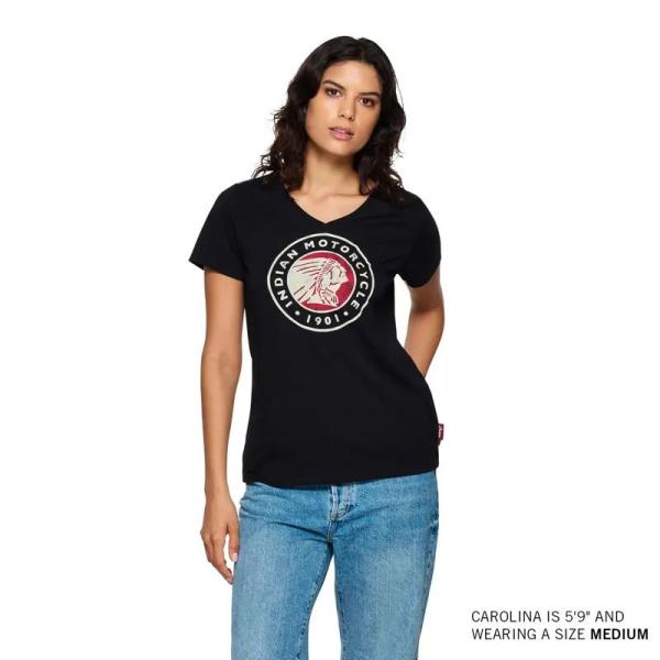 WOMENS HEADDRESS ICON T-SHIRT - BLACK