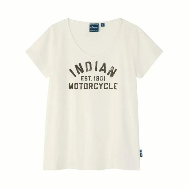 WOMENS EST 1901 BLOCK PRINTED T-SHIRT - WHITE