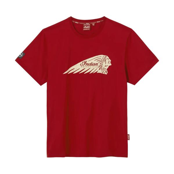 MENS DISTRESSED HEADDRESS T-SHIRT - RED