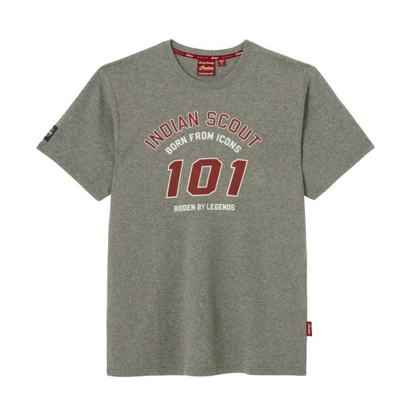 MENS INDIAN SCOUT 101 T-SHIRT - GRAY