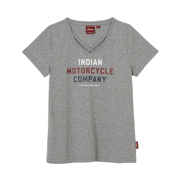 WOMENS TRI COLOR LOGO T-SHIRT - GRAY