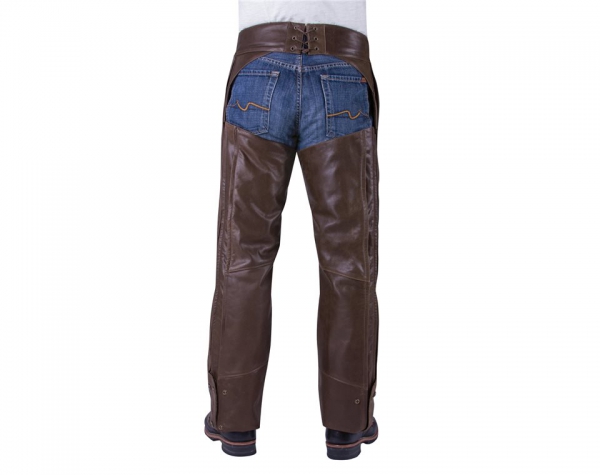 MENS BROWN LEATHER CHAPS