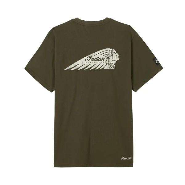 MENS HEADDRESS POCKET T-SHIRT - GREEN