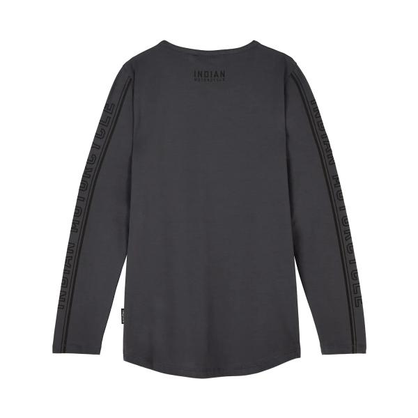 WOMENS IMC SLEEVE PRINT LS TEE - GRAY