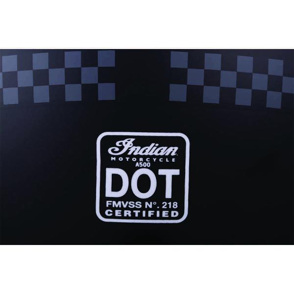 RETRO OPEN FACE HELMET WITH STRIPE AND CHECKER - MATTE BLACK