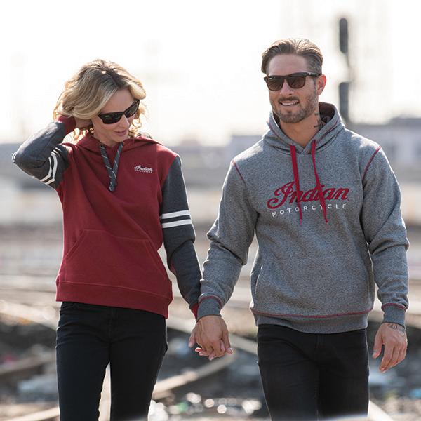 MENS LOGO HOODIE SWEATSHIRT - GRAY