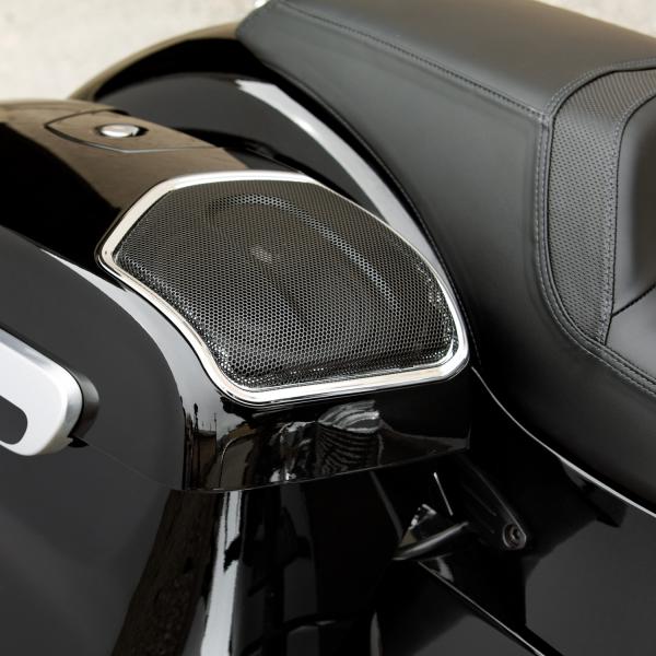 POWERBAND AUDIO SADDLEBAG SPEAKER BEZELS - CHROM - MODERN