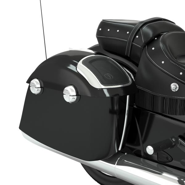 POWERBAND AUDIO CLASSIC SADDLEBAG SPEAKER BEZELS - CHROM - CHIEFTAIN CLASSIC + ROADMASTER