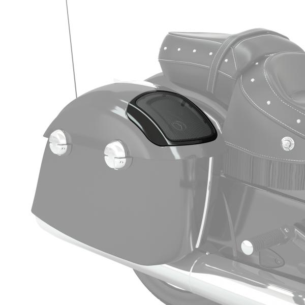 POWERBAND AUDIO CLASSIC SADDLEBAG SPEAKER BEZELS - SCHWARZ - CHIEFTAIN CLASSIC + ROADMASTER