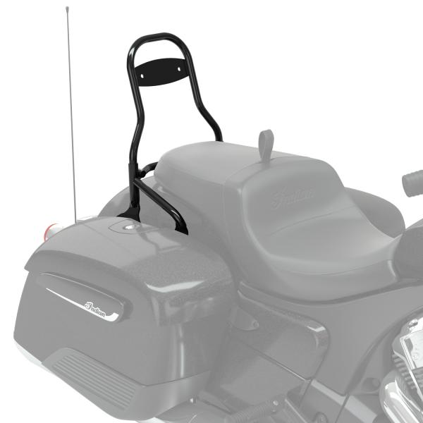 PASSENGER QUICK-RELEASE BACKREST - 12-INCH - SCHWARZ