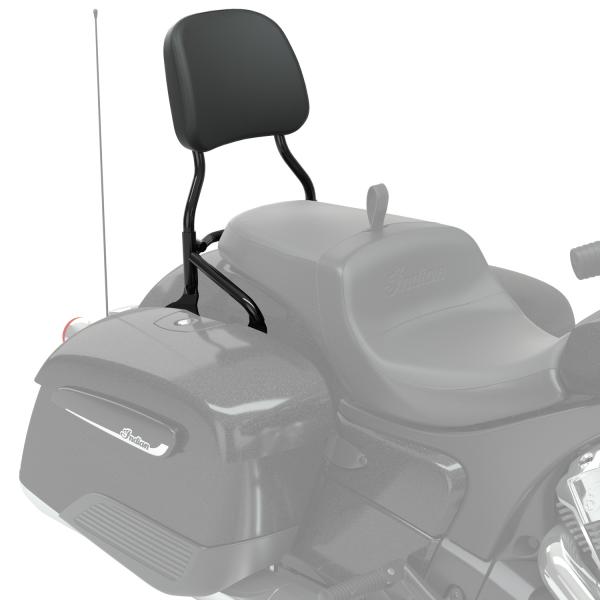 PASSENGER QUICK-RELEASE BACKREST - 12-INCH - SCHWARZ