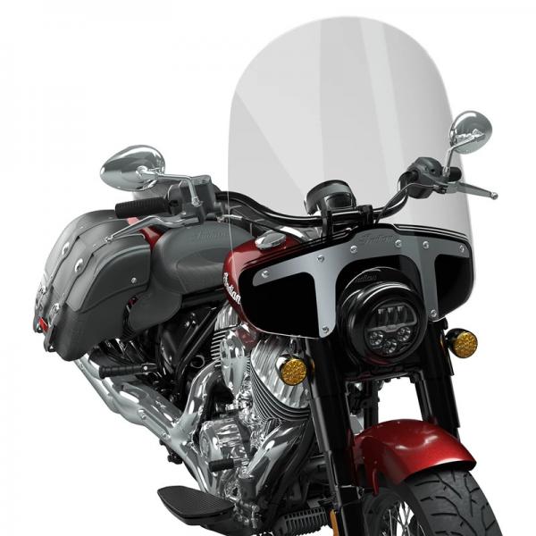 26.8" QUICK RELEASE HIGH WINDSHIELD - CLEAR, POLISHED PLATES - CHIEF STEELFRAME
