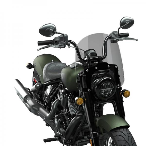 17.8" QUICK RELEASE LOW WINDSHIELD - TINTED, BLACK PLATES - CHIEF STEELFRAME