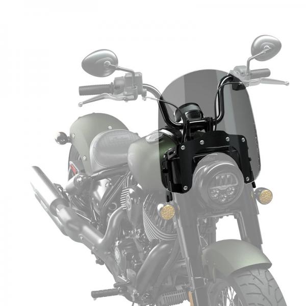 17.8" QUICK RELEASE LOW WINDSHIELD - TINTED, BLACK PLATES - CHIEF STEELFRAME