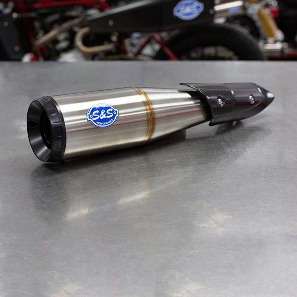 S&S Grand National EC Stainless Steel Slip-On - Indian FTR 1200