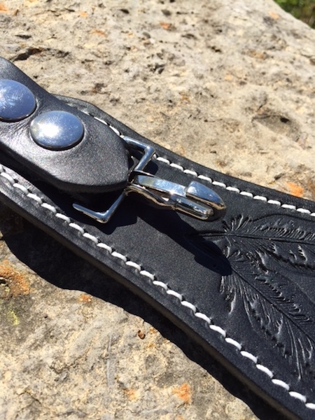 Leder Key Fob Halter - schwarz