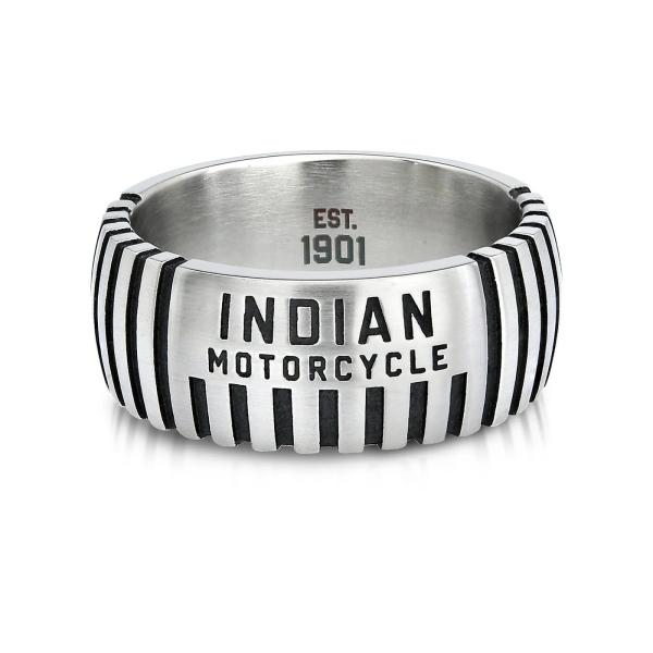 Mens Engine Lines Band Ring