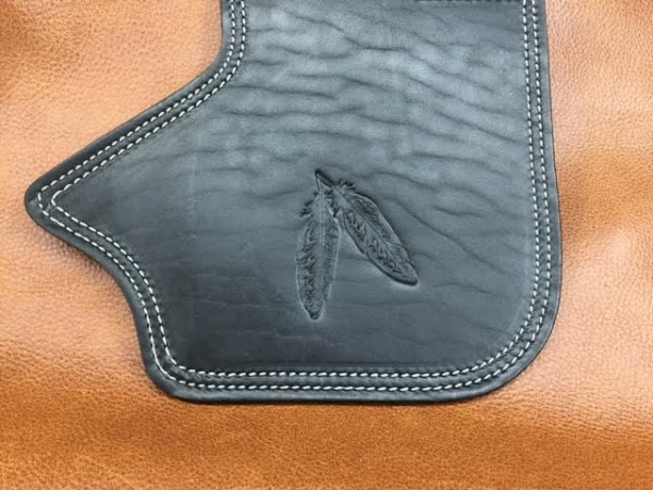 Leder Hitzeschutz Crotch Cooler für Indian Chief - Schwarz