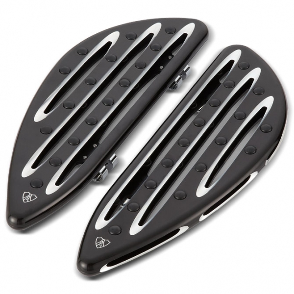 Arlen Ness Deep Cut Floorboards - Schwarz