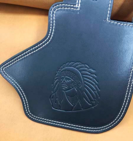 Leder Hitzeschutz Crotch Cooler für Indian Chief - Schwarz