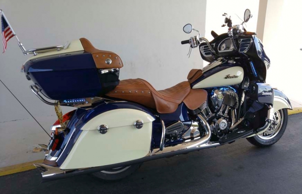 Leder Hitzeschutz Crotch Cooler für Indian Chief - Tan