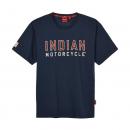 MENS DISTRESSED BLOCK LOGO TEE - NAVY