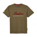MENS 2 COLOR SCRIPT TEE - KHAKI