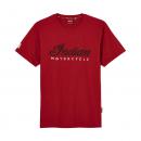 MENS RED MARL SCRIPT LOGO TEE - RED