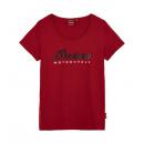 WOMENS 2 COLOR FOIL SCRIPT TEE - RED