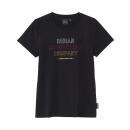 WOMENS TRI COLOR BLOCK LOGO T-SHIRT - BLACK