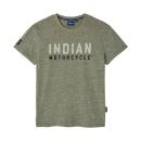 MENS BLOCK LOGO MARL T-SHIRT - GREEN