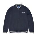 MENS EMBROIDERED PARTS SERVICE BOMBER JACKET - NAVY