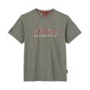 MENS INDIAN MOTORCYCLE MARL LOGO T-SHIRT - GRAY