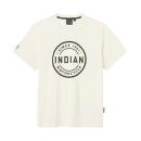 MENS CIRCLE BLOCK LOGO T-SHIRT - WHITE