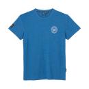 MENS VERTICAL LOGO PRINTED T-SHIRT - BLUE