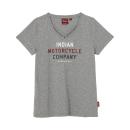WOMENS TRI COLOR LOGO T-SHIRT - GRAY