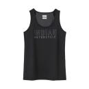 WOMENS OUTLINE LOGO ATHLETE TANK - BLACK