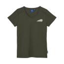 WOMENS ARCHED BLOCK LOGO T-SHIRT - GREEN