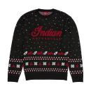 UNISEX SCRIPT HOLIDAY SWEATER - BLACK
