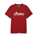 MENS ESSENTIAL SCRIPT LOGO T-SHIRT - RED